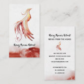 *~* Rode Oranje Bogundveren Feathers Phoenix Flame Visitekaartje (Voorkant / Achterkant)