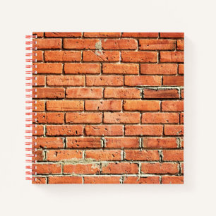Rode Oranje Brick-muur met hoge blootstelling Notitieboek