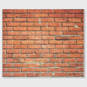 Rode Oranje Brick-wand hoge blootstelling Cadeaupapier (Vlak)