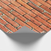 Rode Oranje Brick-wand hoge blootstelling Cadeaupapier (Hoek)