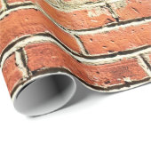Rode Oranje Brick-wand hoge blootstelling Cadeaupapier (Rol Hoek)