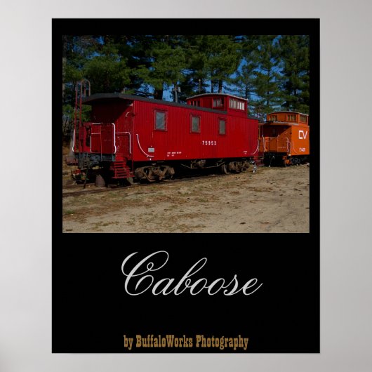 Rode & Oranje Caboose Poster (Voorkant)