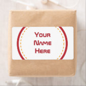 Rode Oranje cirkel Etiket (Insitu)