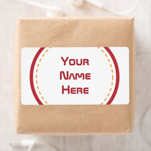 Rode Oranje cirkel Etiket (Insitu)