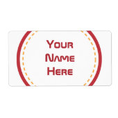 Rode Oranje cirkel Etiket (Voorkant)