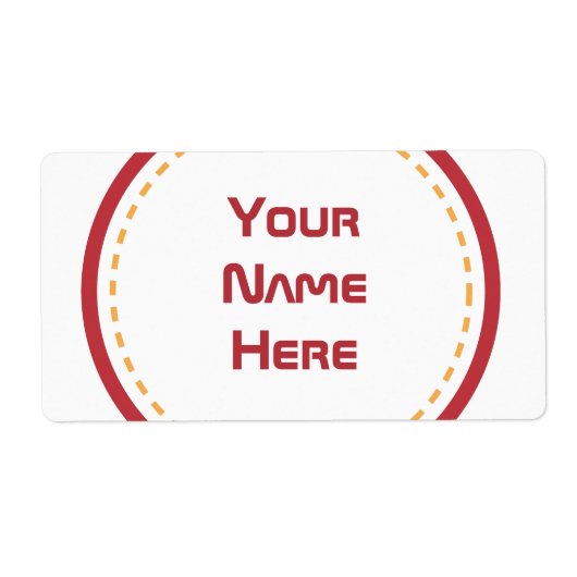 Rode Oranje cirkel Etiket (Voorkant)