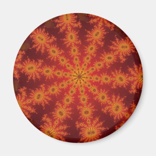 Rode Oranje Decasteel Magneet (Voorkant)