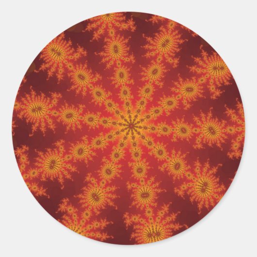 Rode Oranje Decasteer Stickers (Voorkant)