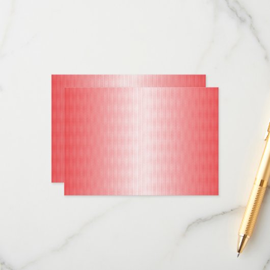 Rode, oranje en roze penseelstreken mengen zich sa informatiekaartje (Voorkant / Achterkant in situ)