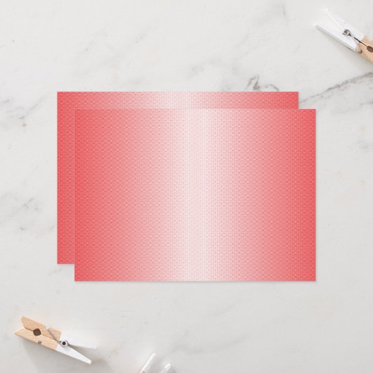 Rode, oranje en roze penseelstreken mengen zich sa kaart (Voorkant / Achterkant in situ)