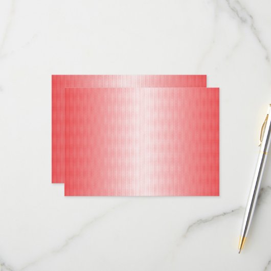 Rode, oranje en roze penseelstreken mengen zich sa RSVP kaartje (Voorkant / Achterkant in situ)