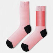 Rode, oranje en roze penseelstreken mengen zich sa sokken (Links)