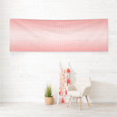 Rode, oranje en roze penseelstreken vermengen zich spandoek (Insitu)