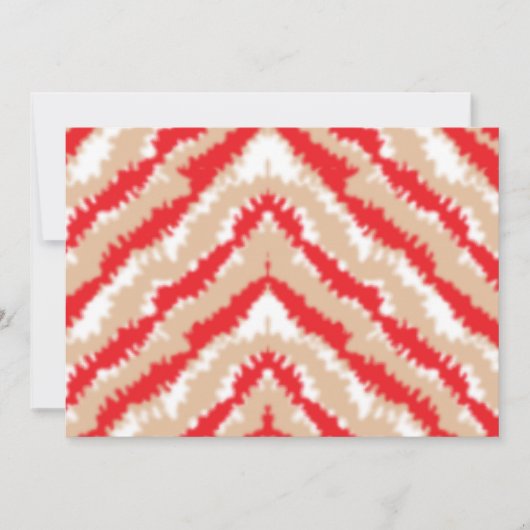 Rode, oranje en roze textuurpatronen en motieven bedankkaart (Voorkant)