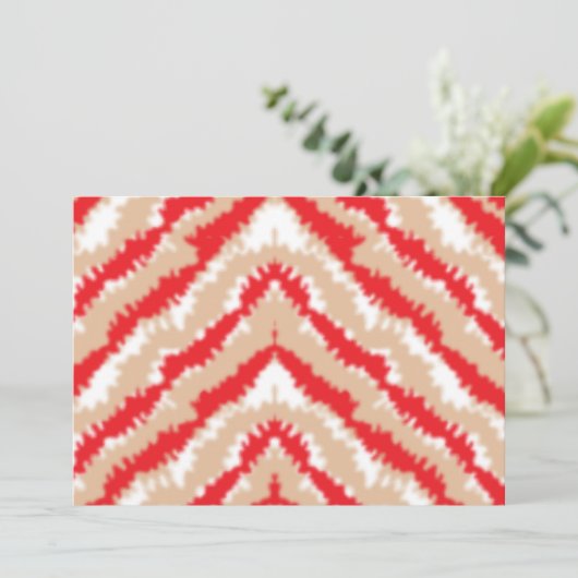 Rode, oranje en roze textuurpatronen en motieven bedankkaart (Staand voorkant)