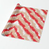 Rode, oranje en roze textuurpatronen en motieven cadeaupapier (Uitgerold)