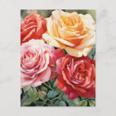 Rode, Oranje en Sage Floral Gastgegevens Informatiekaartje (Achterkant)