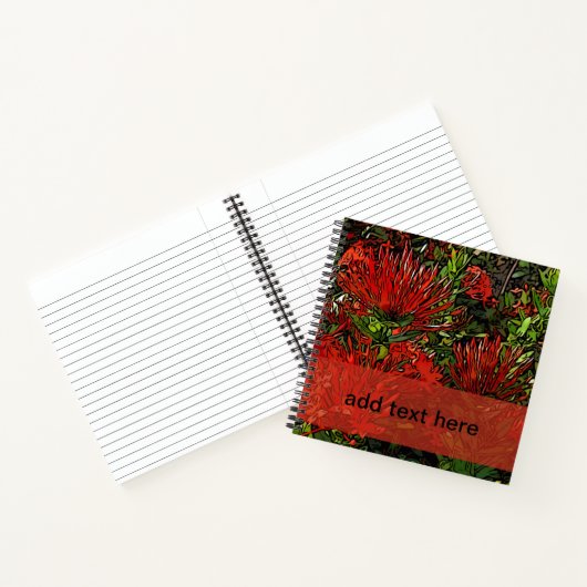 Rode Oranje Firebush-Plant Notitieboek (Binnen)