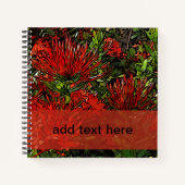 Rode Oranje Firebush-Plant Notitieboek (Voorkant)