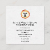 *~* Rode Oranje Flames Black Phoenix Ring of Fire Vierkante Visitekaartje (Achterkant)