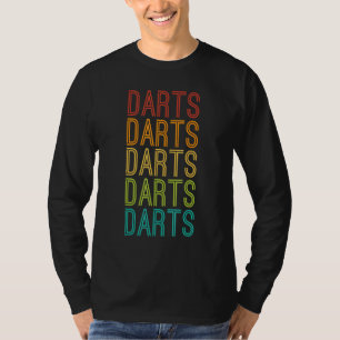 Rode Oranje Geel Blauwe Darts T-shirt