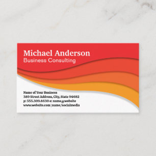 Rode Oranje gelaagde panelen Visitekaartje