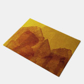 Rode oranje gele abstracte tekenkunst deurmat (Schuin)