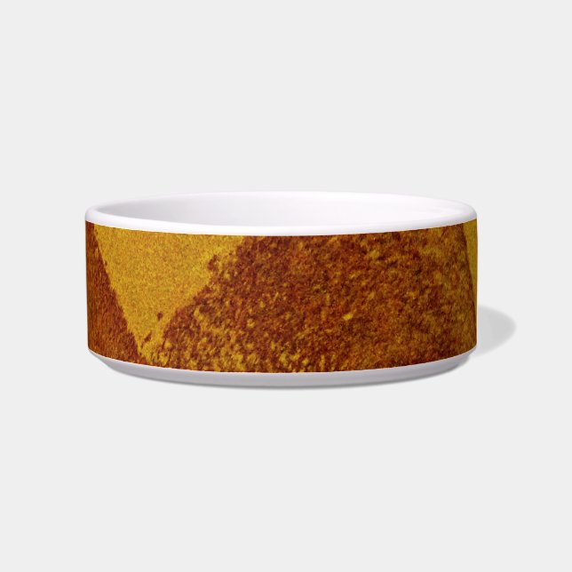 Rode oranje gele abstracte tekenkunst voerbakje (Rechts)