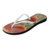 Rode Oranje Gele Herfstbladeren FlipFlops Teenslippers (Schuin)