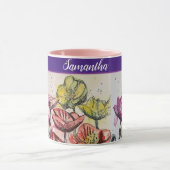 Rode Oranje gele papaverbloemen papaver Mok (Midden)