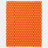 Rode Oranje Geometrische Sherpa Deken (Voorkant)
