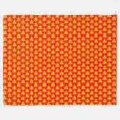 Rode Oranje Geometrische Sherpa Deken (Voorkant (Horizontaal))