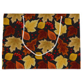 RODE ORANJE GOUD AUTUMN VERLAAT GROOT CADEAUZAKJE (Voorkant)