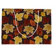 RODE ORANJE GOUD AUTUMN VERLAAT GROOT CADEAUZAKJE (Achterkant)