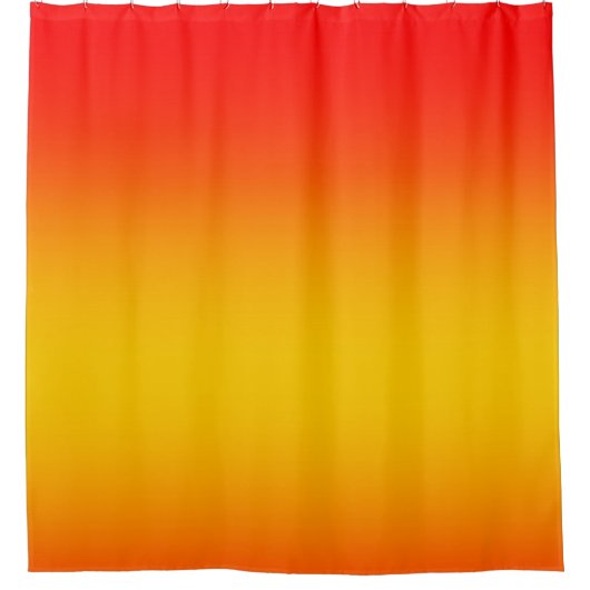 Rode Oranje gradiënt Douchegordijn (Voorkant)