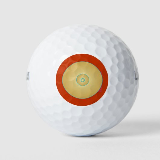Rode/Oranje/groene cirkels. Golfballen (Voorkant)