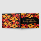Rode Oranje herfst Birthday Party Guest Book Gastenboek (Volledig)