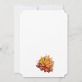 Rode & Oranje herfstbladeren krans Thanksgiving Kaart (Achterkant)