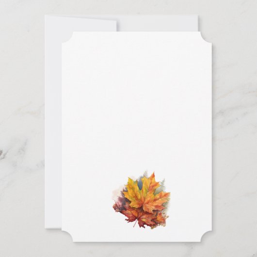 Rode & Oranje herfstbladeren krans Thanksgiving Kaart (Achterkant)