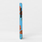 Rode oranje klaproos klaprozen bloemig Blauw Meisj Case-Mate iPhone Case (Achterkant/links)