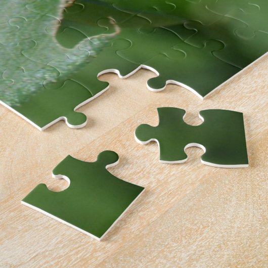 rode oranje melkbloem, rode bloemtuin legpuzzel (Zijkant)