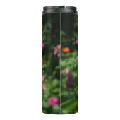 rode oranje melkbloem, rode bloemtuin thermosbeker (Achterkant)