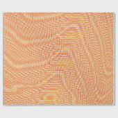 Rode Oranje moiré Stripes Optische illusie Abstrac Cadeaupapier (Vlak)