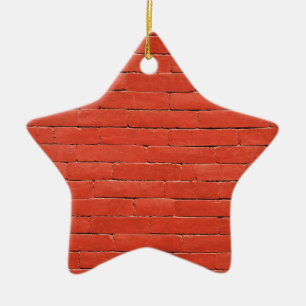 Rode Oranje muur Keramisch Ornament