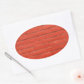 Rode Oranje muur Ovale Sticker (Envelop)