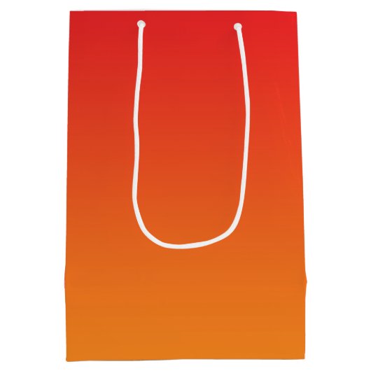 Rode & Oranje Ombre Medium Cadeauzakje (Achterkant)