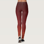 Rode Oranje ombre-staffel Leggings (Achterkant)
