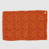 Rode Oranje Paisley Golf Towel Golfhanddoek (Horizontaal)