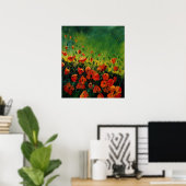 rode oranje papaver 67 poster (Thuiskantoor)