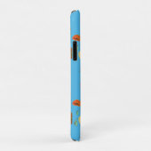 Rode Oranje papaver blauw Case-Mate iPhone Case (Achterkant/rechts)